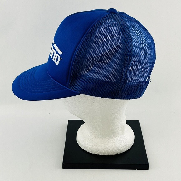 Vintage Shimano Logo Trucker Hat Blue Mesh Snapback Cap One Size Adjustable - Picture 5 of 7